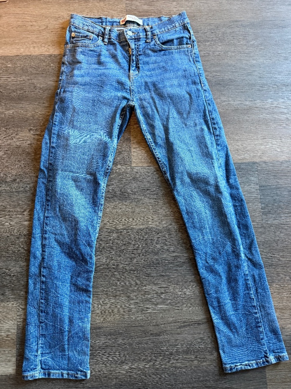 Levi's 502 jeans regular taper size 18 29X29 big boys medium blue wash